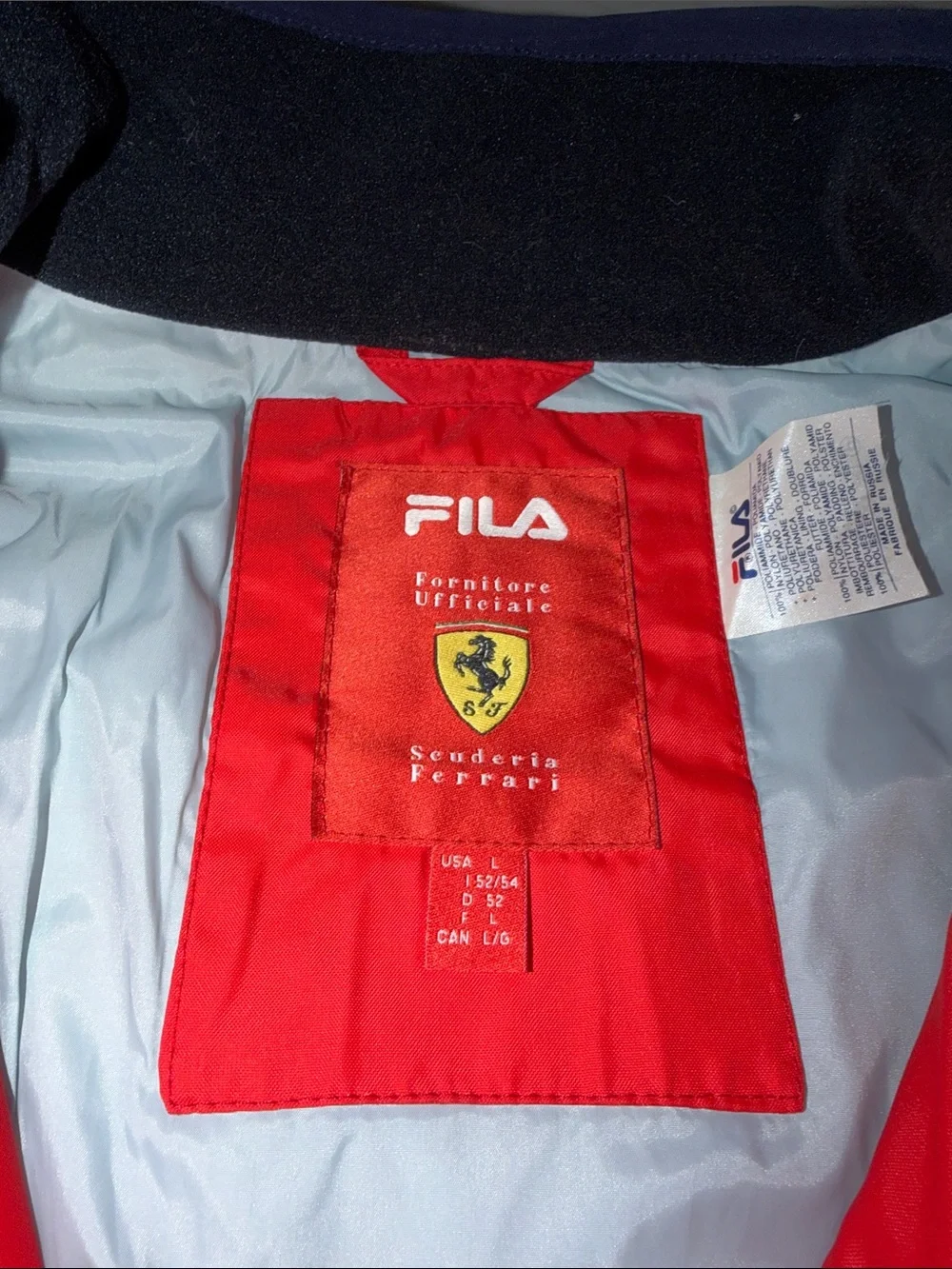 Ferrari Red fila Quilted Racing Vest with Logos